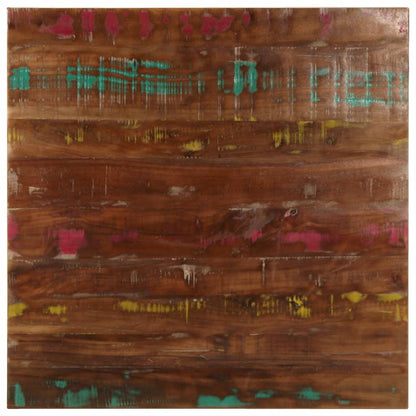 Table Top 80x80x1.5 cm Square Solid Wood Reclaimed