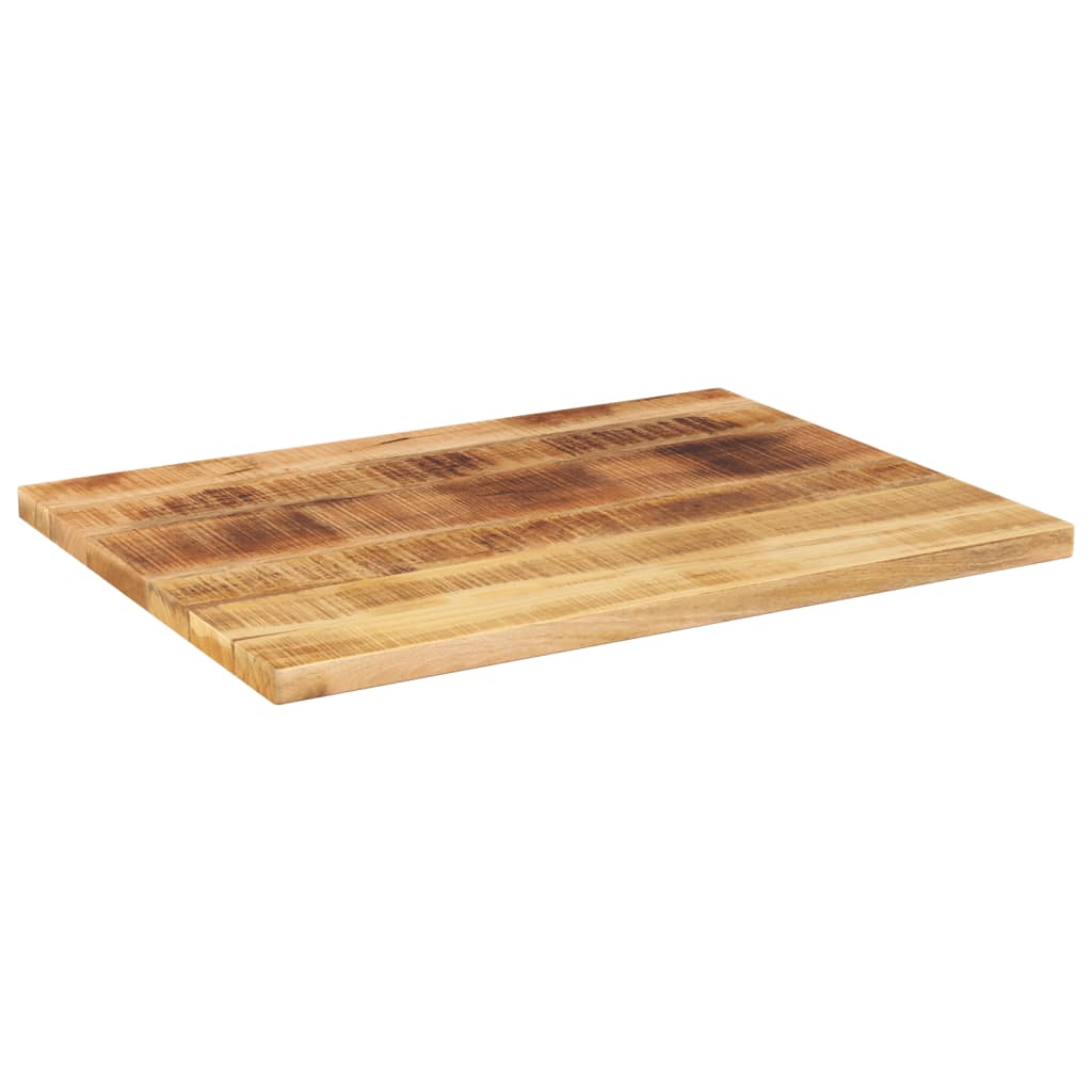 Table Top 80x60x1.5 cm Rectangular Solid Wood Rough Mango