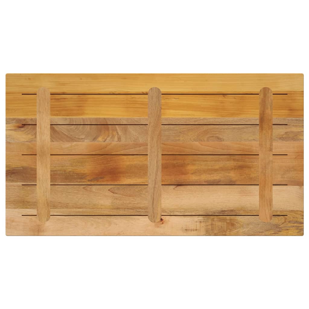Table Top 100x70x2.5 cm Rectangular Solid Wood Rough Mango