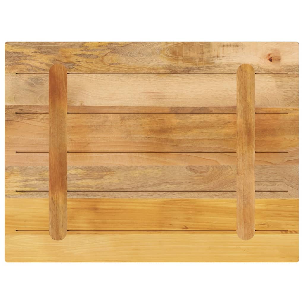 Table Top 80x60x3.8 cm Rectangular Solid Wood Rough Mango