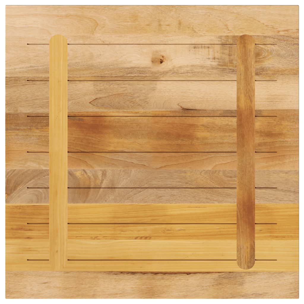 Table Top 70x70x3.8 cm Square Solid Wood Rough Mango