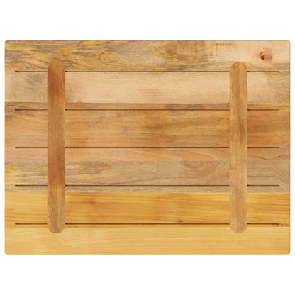 Table Top 80x70x3.8 cm Rectangular Solid Wood Rough Mango