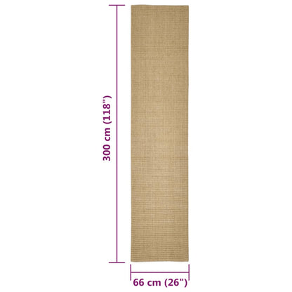 Sisal Rug for Scratching Post 66x300 cm