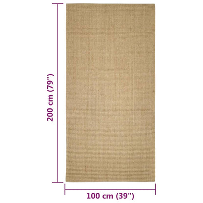 Sisal Rug for Scratching Post 100x200 cm