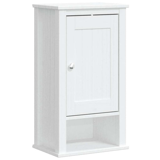 Bathroom Wall Cabinet | White | Solid pine wood, engineered wood, metal