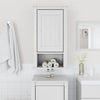 Bathroom Wall Cabinet BERG White 15.7"x10.6"x28.1" Solid Wood Pine
