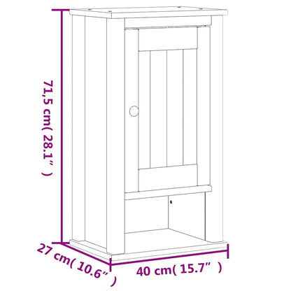 Bathroom Wall Cabinet | Black | Solid Pine, Engineered Wood, Metal