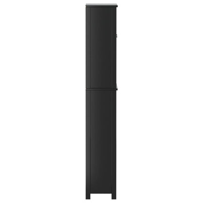 Over-the-Toilet Storage BERG Black 23.6"x10.6"x64.8" Solid Wood