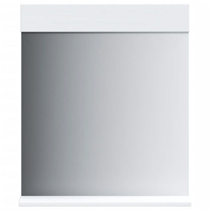 Bathroom Mirror White Solid pine wood, glass Medium Wall mounting