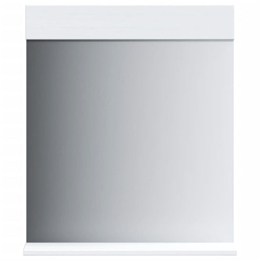 Bathroom Mirror White Solid pine wood, glass Medium Wall mounting