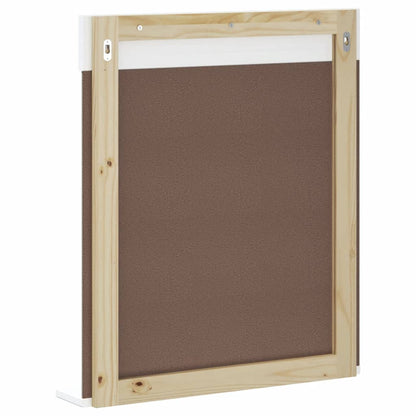 Bathroom Mirror White Solid pine wood, glass Medium Wall mounting