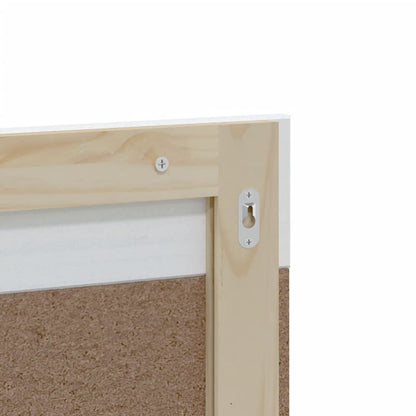 Bathroom Mirror White Solid pine wood, glass Medium Wall mounting