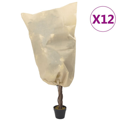 Plant Fleece Covers with Drawstring 12 pcs 70 g/m² 0,8x1 m