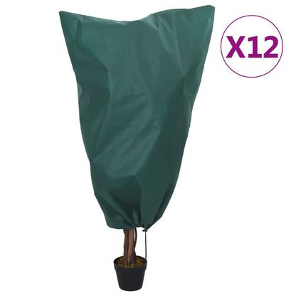 Plant Fleece Covers with Drawstring 12 pcs 70 g/m² 0.8x1.2 m