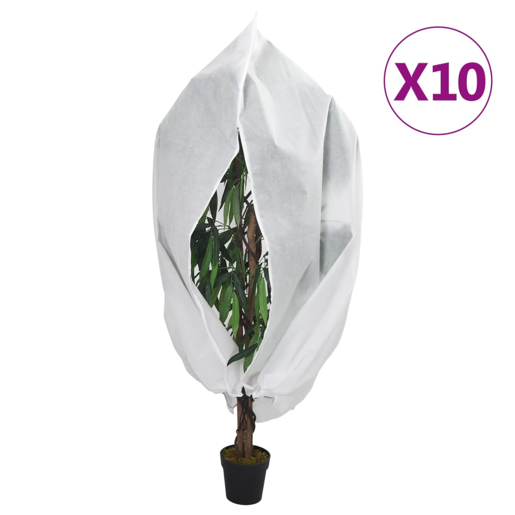 Plant Fleece Covers with Zip 10 pcs 70 g/m² 3.93x3 m