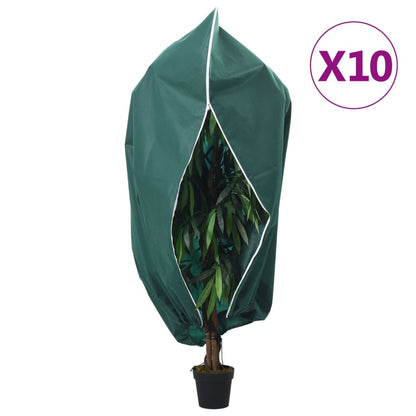 Plant Fleece Covers with Zip 10 pcs 70 g/m² 3.14x2.5 m