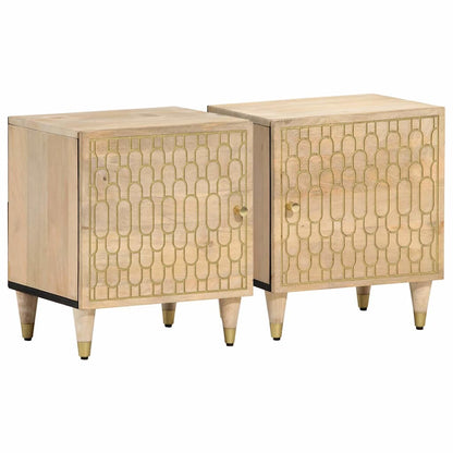 Bedside Cabinets 2 pcs 40x33x46 cm Solid Wood Mango