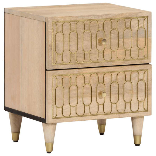 Bedside Cabinet | Set of 2 | Bleach Natural