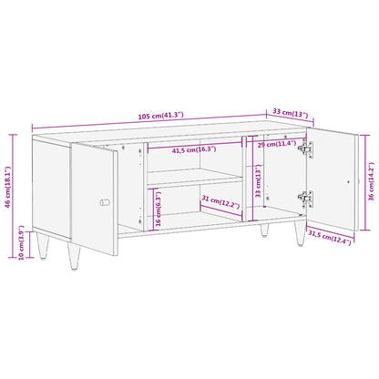 TV Cabinet 105x33x46 cm Solid Wood Mango