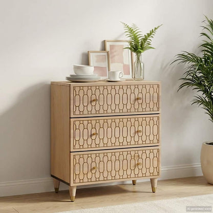 Side Cabinet | Bleach natural | Solid mango wood, engineered wood