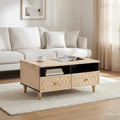 Coffee Table 80x54x40 cm Solid Wood Mango
