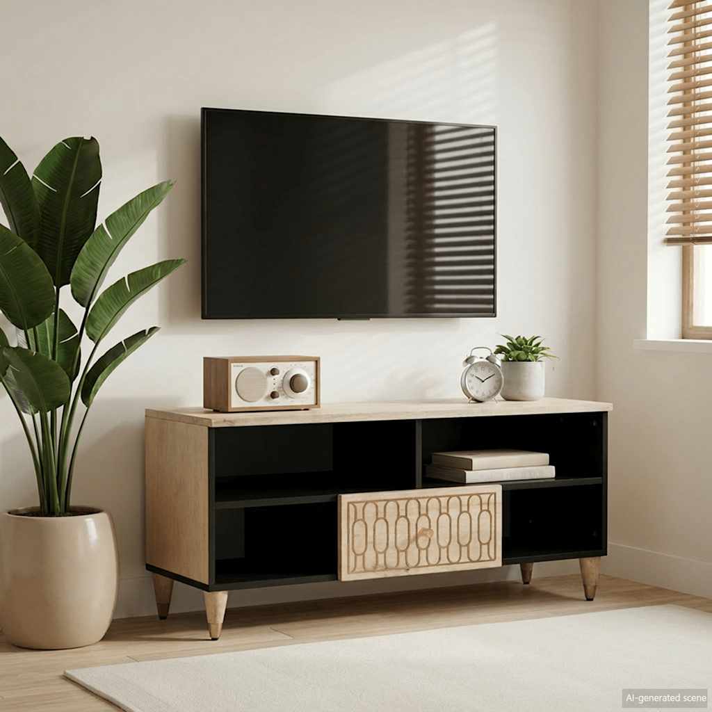 TV Cabinet | Natural wood | Solid mango wood | Medium | TV Cabinet
