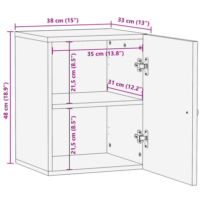 Bathroom Wall Cabinet 38x33x48 cm Solid Wood Mango