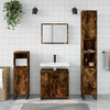 2 Piece Bathroom Furniture Set Smoked Oak Engineered Wood
