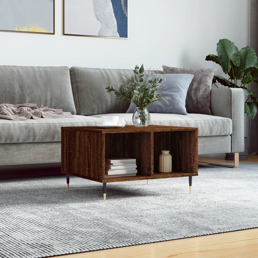 Coffee Table | Brown oak | Engineered wood, metal | Small | Coffee Table