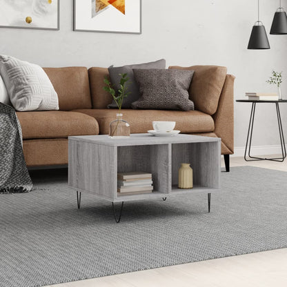 Coffee Table Grey Sonoma 60x50x36.5 cm Engineered Wood