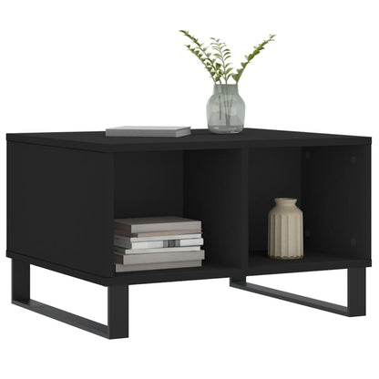 Coffee Table Black 60x50x36.5 cm Engineered Wood