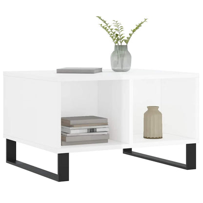Coffee Table High Gloss White 60x50x36.5 cm Engineered Wood