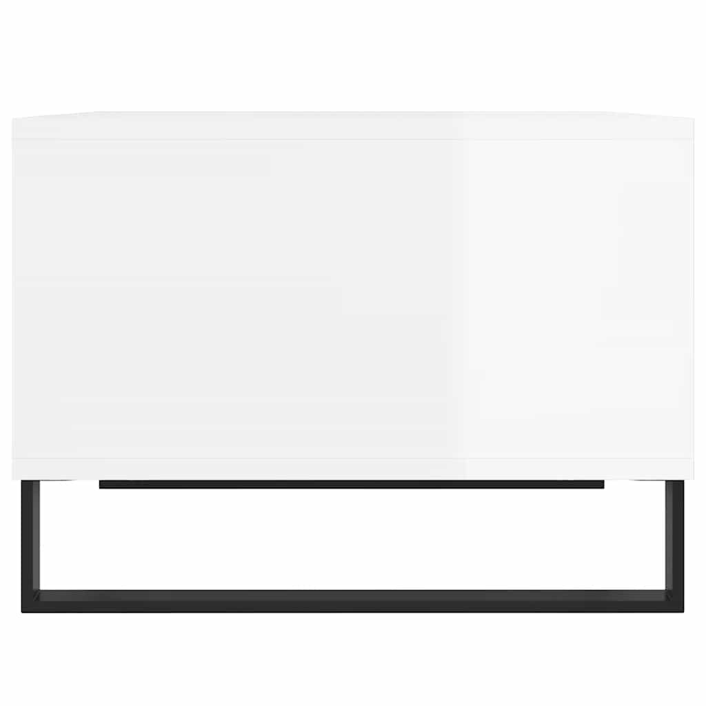 Coffee Table High Gloss White 60x50x36.5 cm Engineered Wood