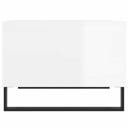 Coffee Table High Gloss White 60x50x36.5 cm Engineered Wood