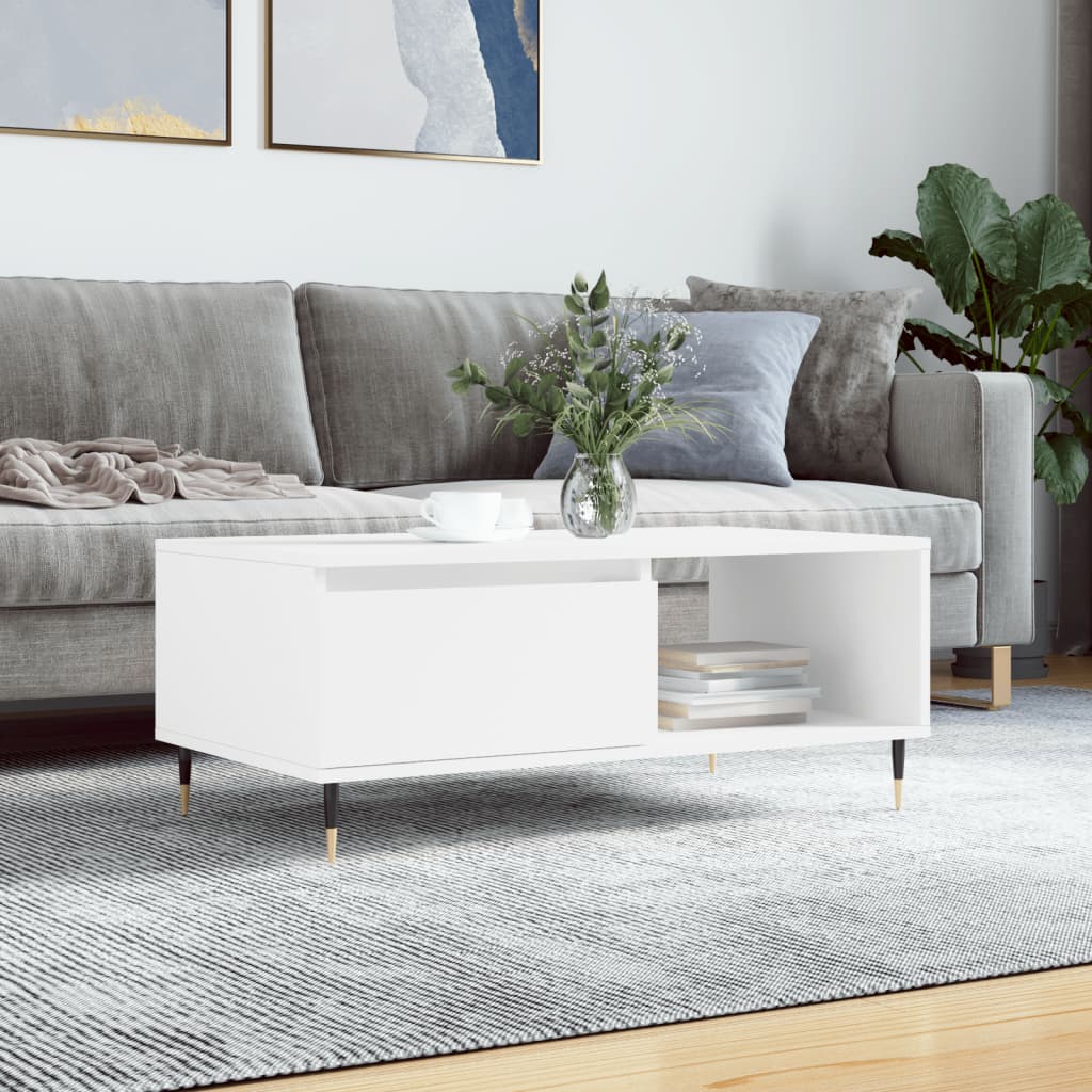 Coffee Table | White | Engineered wood | Medium | Rectangular | Modern