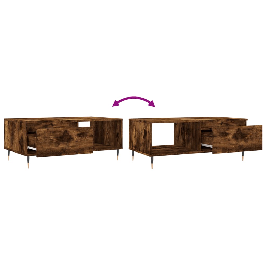 Coffee Table | Smoked oak | Engineered wood, metal | 90x50x36.5 cm