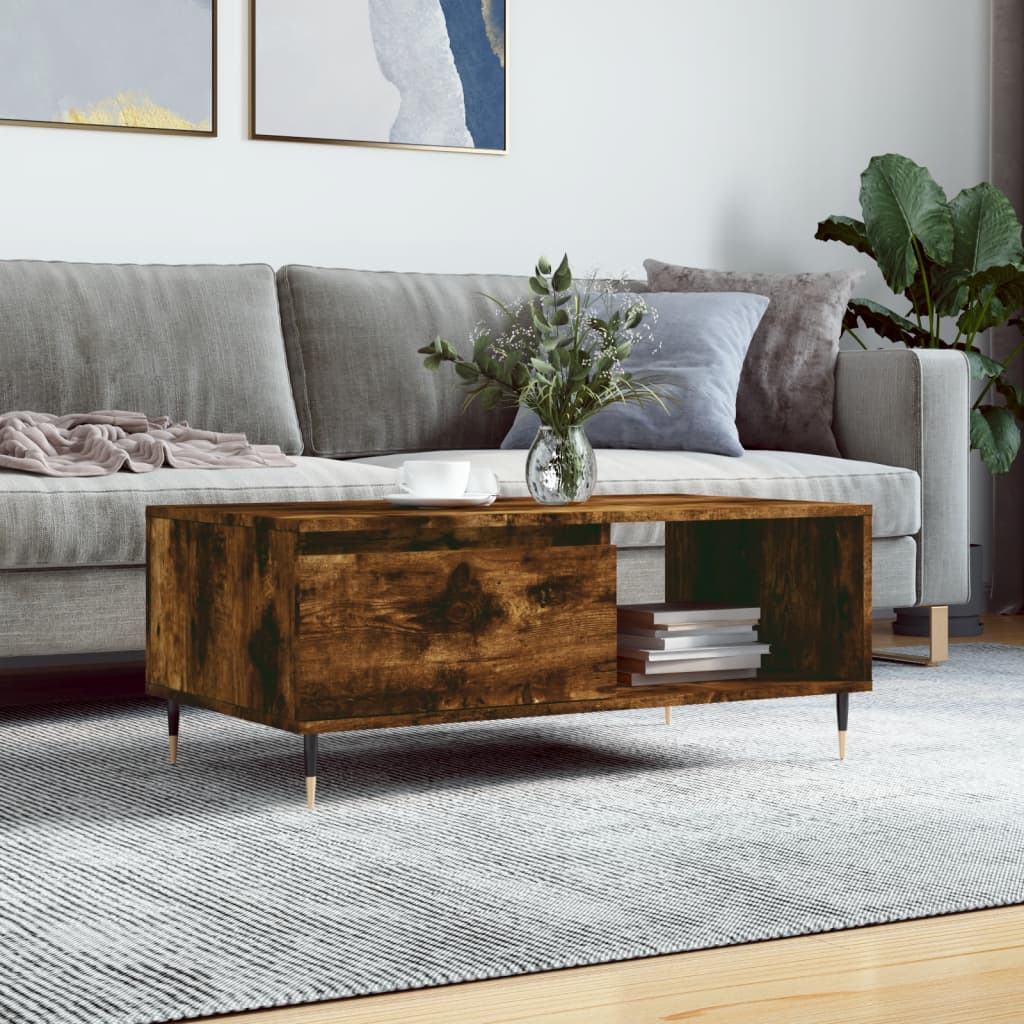 Coffee Table | Smoked oak | Engineered wood, metal | 90x50x36.5 cm