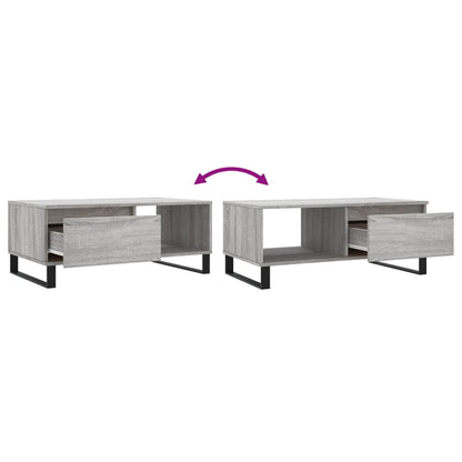 Coffee Table Grey Sonoma 90x50x36.5 cm Engineered Wood