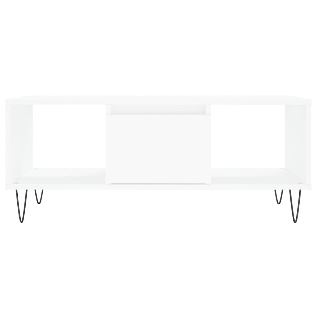 Coffee Table White 90x50x36.5 cm Engineered Wood