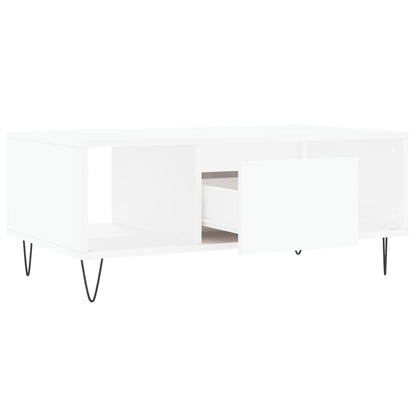 Coffee Table White 90x50x36.5 cm Engineered Wood