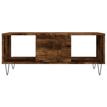 Coffee Table Smoked Oak 90x50x36.5 cm Engineered Wood