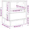 Bedside Cabinet White 40x35x50 cm Engineered Wood