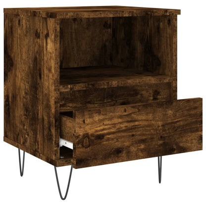 Bedside Cabinets 2 pcs Smoked Oak 40x35x50 cm Engineered Wood