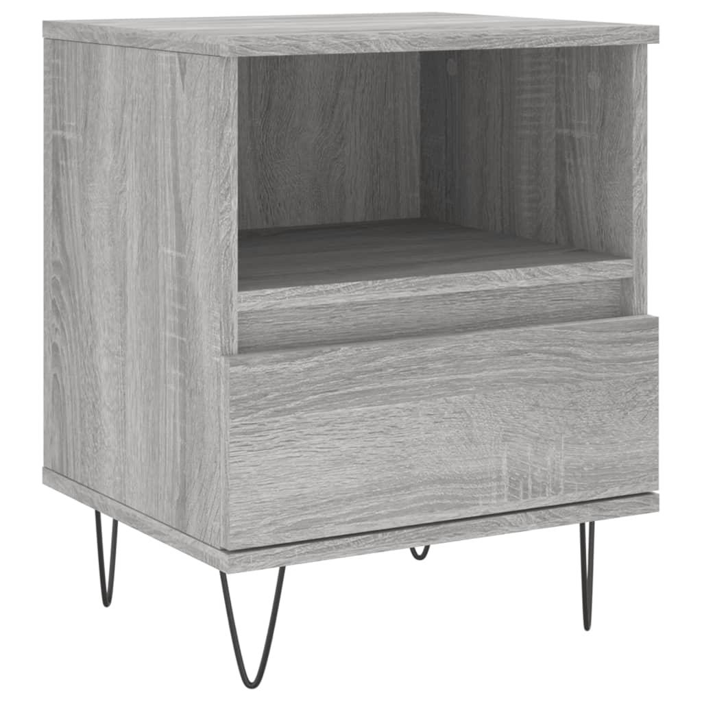 Bedside Cabinet Grey Sonoma 40x35x50 cm Engineered Wood