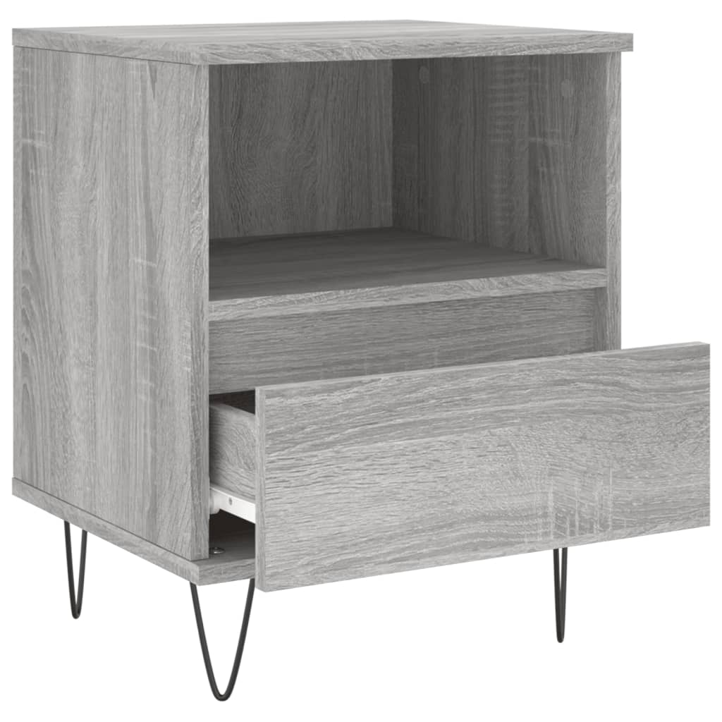 Bedside Cabinet Grey Sonoma 40x35x50 cm Engineered Wood