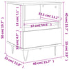 Bedside Cabinet Brown Oak 40x35x50 cm Engineered Wood
