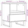 Bedside Cabinet Concrete Grey 40x35x50 cm Engineered Wood