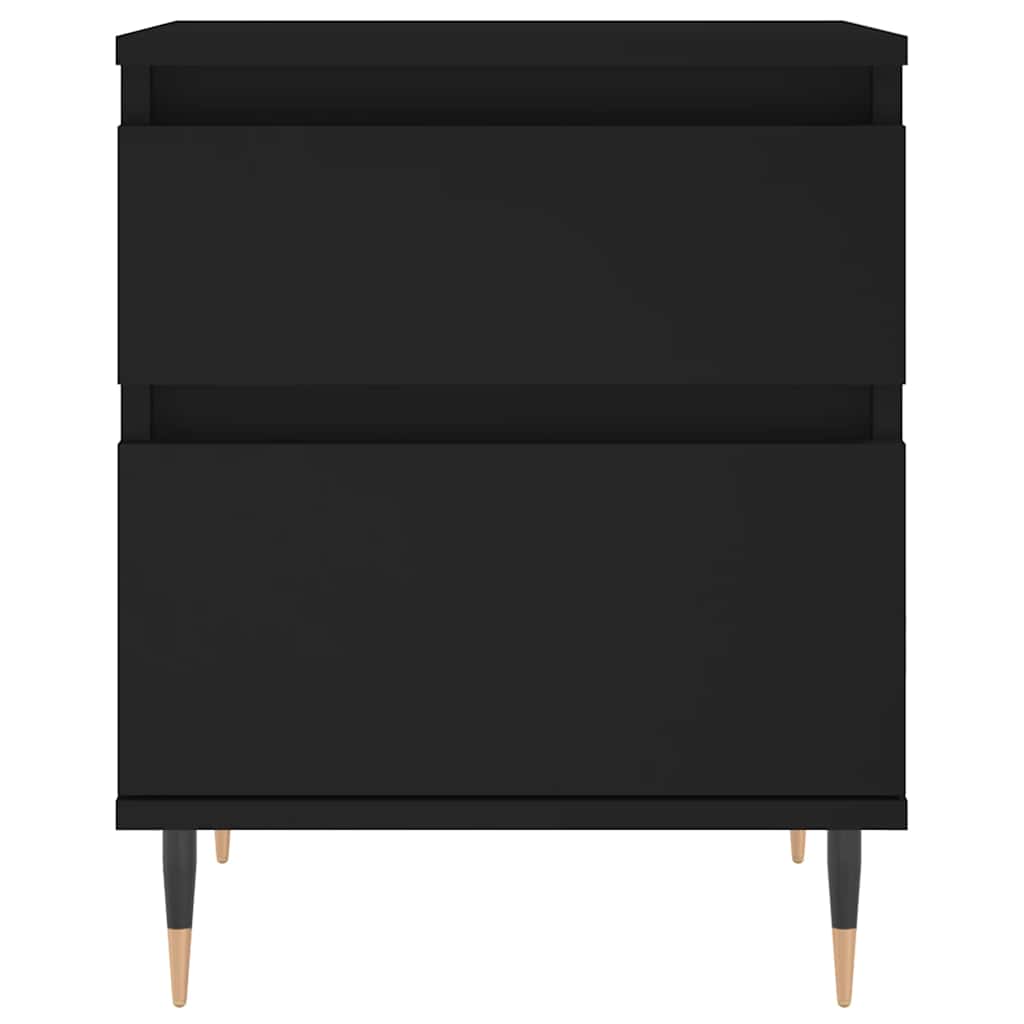 Bedside Cabinet Black 40x35x50 cm Engineered Wood