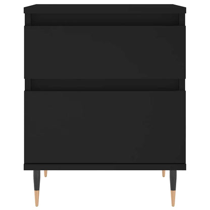 Bedside Cabinet Black 40x35x50 cm Engineered Wood