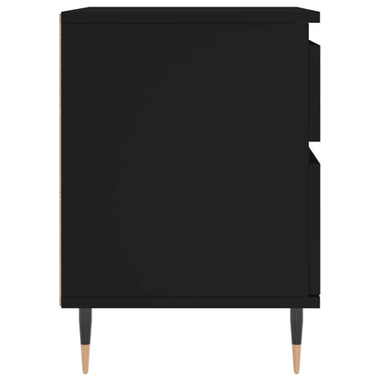 Bedside Cabinet Black 40x35x50 cm Engineered Wood